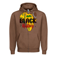 Chestnut i am black history Zipper Hoodie - MaliasSmallBusiness