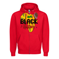 Red i am black history Zipper Hoodie - MaliasSmallBusiness