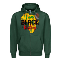 Sports Green i am black history Zipper Hoodie - MaliasSmallBusiness