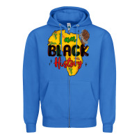 True Royal i am black history Zipper Hoodie - MaliasSmallBusiness