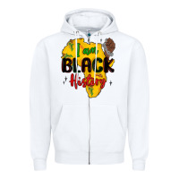 White i am black history Zipper Hoodie - MaliasSmallBusiness