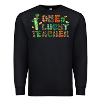 Black one lucky teacher Premium Sweatshirt - LillyAllenDesigns