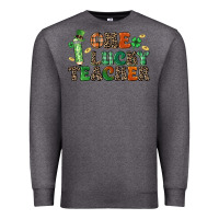 Charcoal Heather one lucky teacher Premium Sweatshirt - LillyAllenDesigns