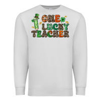 Dove Grey one lucky teacher Premium Sweatshirt - LillyAllenDesigns