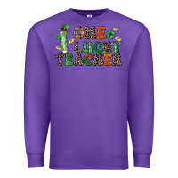 Purple one lucky teacher Premium Sweatshirt - LillyAllenDesigns