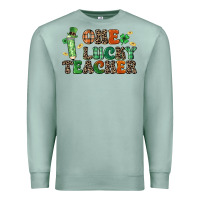 Seafoam one lucky teacher Premium Sweatshirt - LillyAllenDesigns