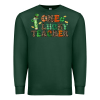 Sports Green one lucky teacher Premium Sweatshirt - LillyAllenDesigns
