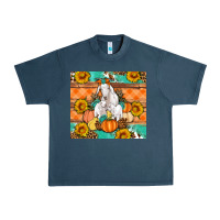 Midnight Navy Goat family fall pumpkins gemstone Urban Heavy Tee - Artiststas