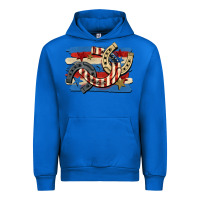 Cobalt 4th of july horseshoe Urban Hoodie - CowGirlArtShop