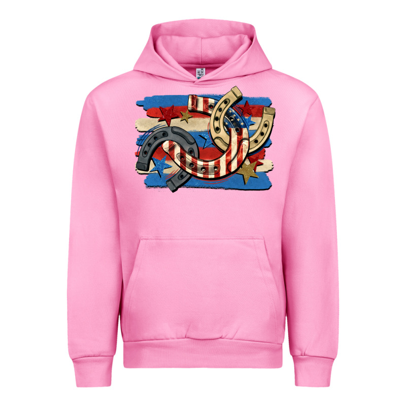 4th Of July Horseshoe Urban Hoodie by CowGirlArtShop | Teevron