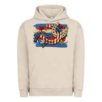 Pigment French Oak 4th of july horseshoe Urban Hoodie - CowGirlArtShop