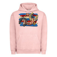 Pigment Salmon 4th of july horseshoe Urban Hoodie - CowGirlArtShop
