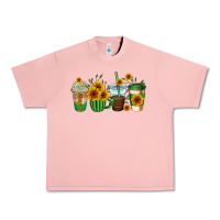 Salmon sunflowers coffee cups Urban Heavy Tee - AdoDesignShop