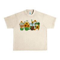 Sandshell sunflowers coffee cups Urban Heavy Tee - AdoDesignShop