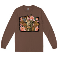Chestnut Western Floral Giraffe Long Sleeve Tee - LillyAllenDesigns
