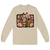 Mushroom Western Floral Giraffe Long Sleeve Tee - LillyAllenDesigns