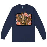 Navy Western Floral Giraffe Long Sleeve Tee - LillyAllenDesigns