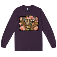 Plum Western Floral Giraffe Long Sleeve Tee - LillyAllenDesigns