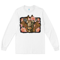 White Western Floral Giraffe Long Sleeve Tee - LillyAllenDesigns
