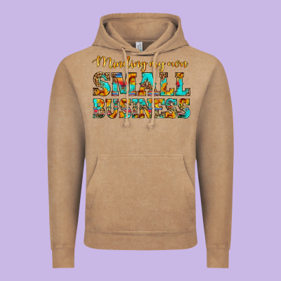 Minding My Own Small Business Vintage Hoodie Designed By Hra Design Shop
