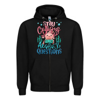 Black stay curious and axolotl questions Zipper Hoodie - MaliasSmallBusiness