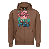 Chestnut stay curious and axolotl questions Zipper Hoodie - MaliasSmallBusiness