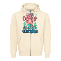 Sandshell stay curious and axolotl questions Zipper Hoodie - MaliasSmallBusiness
