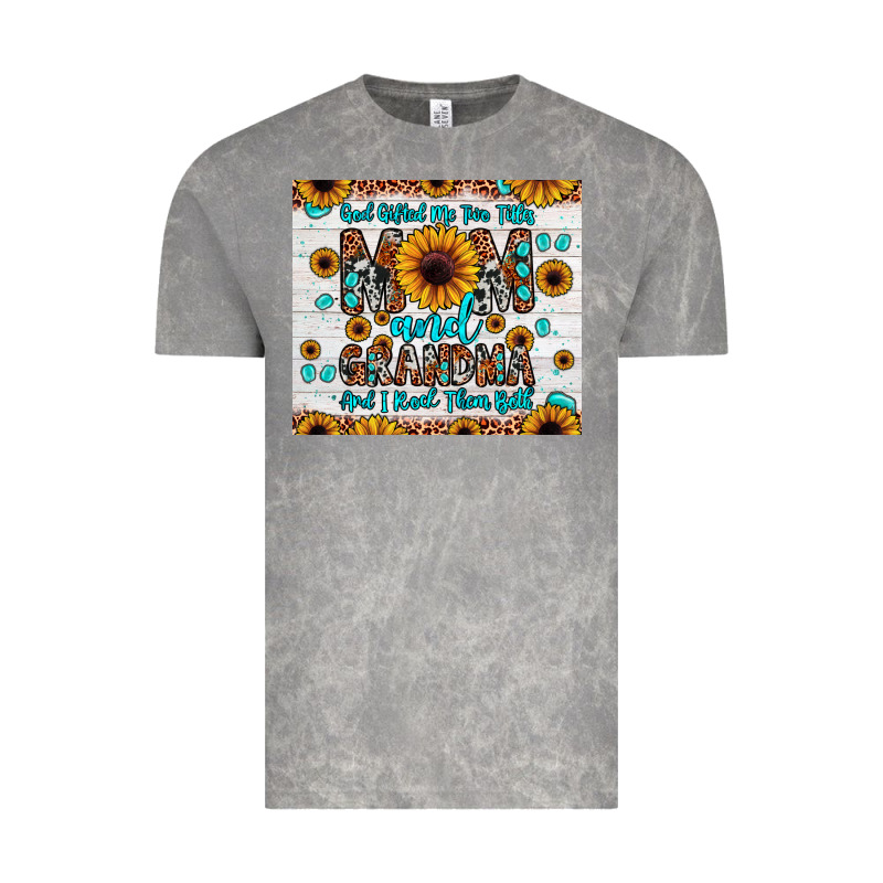 God Gifted Me Two Titles Mom And Grandma And I Rock Them Both Vintage Tee by JahusDesignShop | Teevron