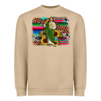 Mushroom san judas leopard cowhide sunflower background Heavyweight Sweatshirt - JahusDesignShop