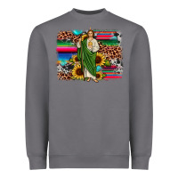 Storm san judas leopard cowhide sunflower background Heavyweight Sweatshirt - JahusDesignShop