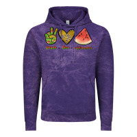 Cloud Purple peace love watermelon Vintage Hoodie - JahusDesignShop