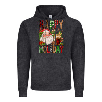 Vintage Black happy holiday santa claus christmas Vintage Hoodie - FaDigitalArtStudio