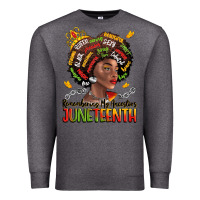 Charcoal Heather remembering my ancestors juneteenth Premium Sweatshirt - LillyAllenDesigns