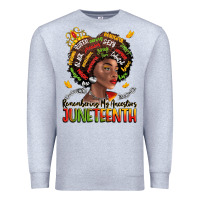 Heather Grey remembering my ancestors juneteenth Premium Sweatshirt - LillyAllenDesigns