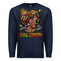 Navy remembering my ancestors juneteenth Premium Sweatshirt - LillyAllenDesigns