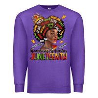 Purple remembering my ancestors juneteenth Premium Sweatshirt - LillyAllenDesigns