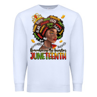 White remembering my ancestors juneteenth Premium Sweatshirt - LillyAllenDesigns
