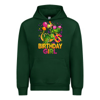Forest Green 6th birthday girl t rex pink Urban Hoodie - CowGirlArtShop
