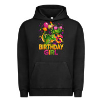 Pigment Black 6th birthday girl t rex pink Urban Hoodie - CowGirlArtShop