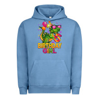 Pigment Pebble Blue 6th birthday girl t rex pink Urban Hoodie - CowGirlArtShop