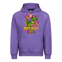 Tulip 6th birthday girl t rex pink Urban Hoodie - CowGirlArtShop