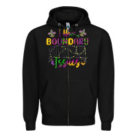 Black i have boundary issues Zipper Hoodie - MaliasSmallBusiness