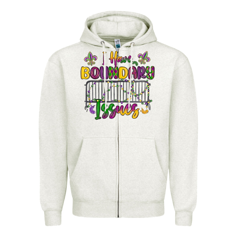 I Have Boundary Issues Zipper Hoodie by MaliasSmallBusiness | Teevron