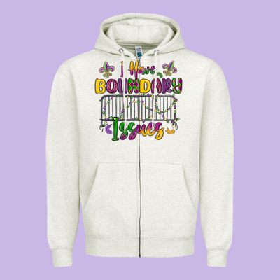 I Have Boundary Issues Zipper Hoodie Designed By Maliassmallbusiness