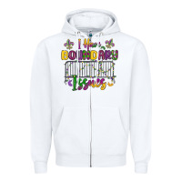 White i have boundary issues Zipper Hoodie - MaliasSmallBusiness