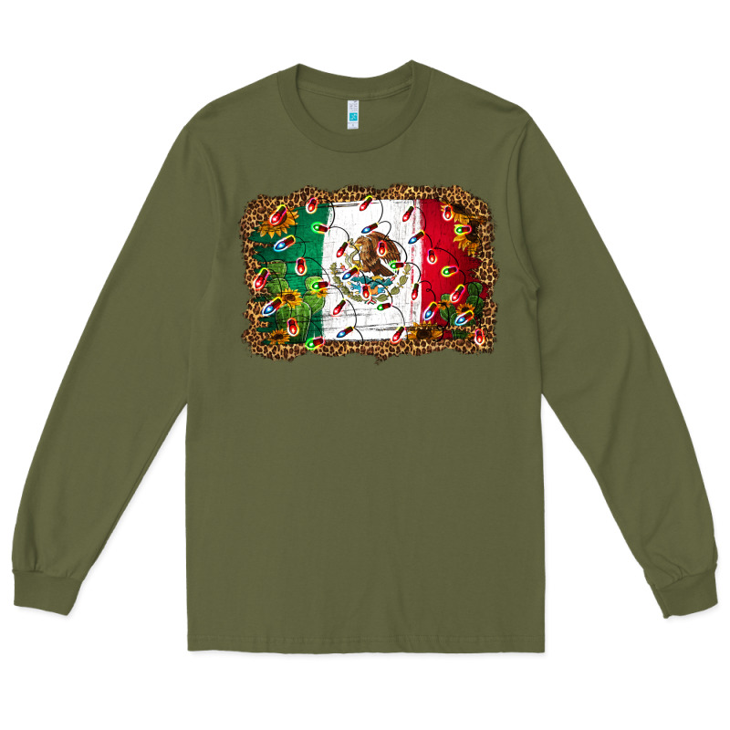 Christmas Lights Mexican Flag Long Sleeve Tee by Jasminsmagicworld | Teevron