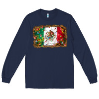 Navy Christmas lights Mexican flag Long Sleeve Tee - Jasminsmagicworld