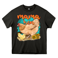 Asphalt mama hen with sunflowers Heavy Core Tee - texasbilliewilder