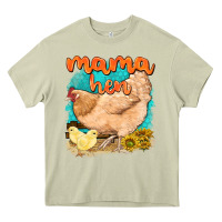 Mossy mama hen with sunflowers Heavy Core Tee - texasbilliewilder