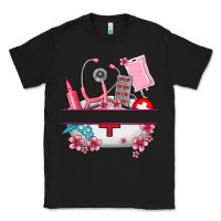 Black custom name nurse hat and elements Classic Tee - AdoDesignShop